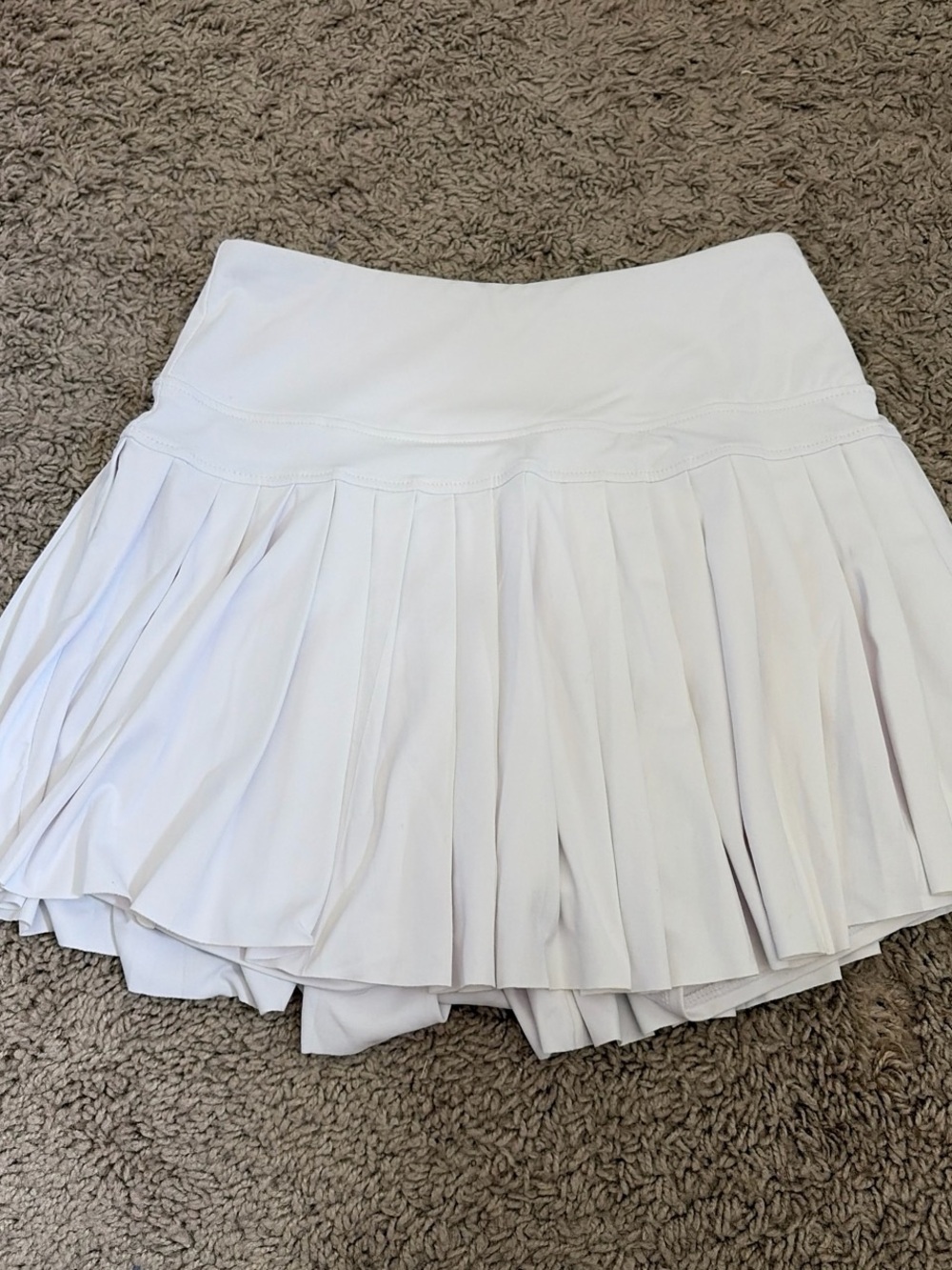 Kyodan White Pleated Skater Tennis Skirt with Built-In Shorts
